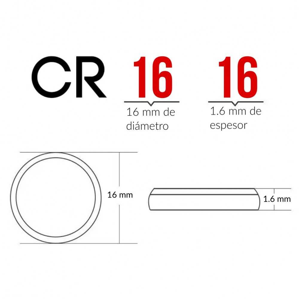 Batteria A Bottone Varta CR 1616, Litio 3V 55mAh, In Blister, Per Chiavi Auto E Telecomandi