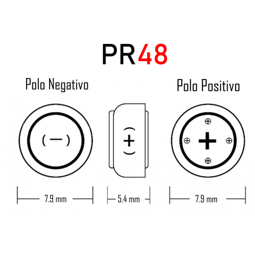 6x Pila auditiva Zinc Air 13 PR48